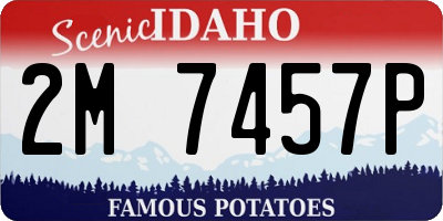 ID license plate 2M7457P