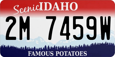 ID license plate 2M7459W