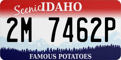ID license plate 2M7462P