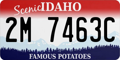 ID license plate 2M7463C