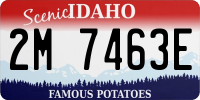 ID license plate 2M7463E