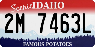 ID license plate 2M7463L