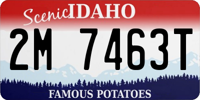 ID license plate 2M7463T