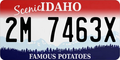 ID license plate 2M7463X
