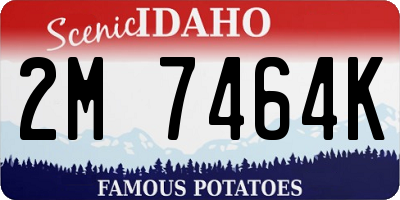 ID license plate 2M7464K