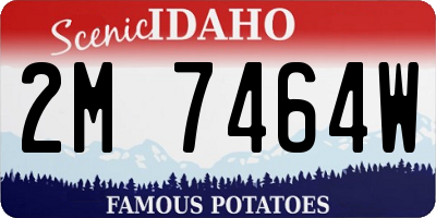 ID license plate 2M7464W