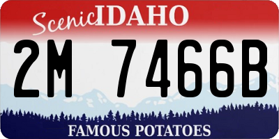 ID license plate 2M7466B