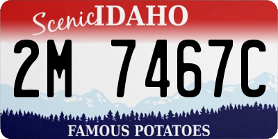 ID license plate 2M7467C