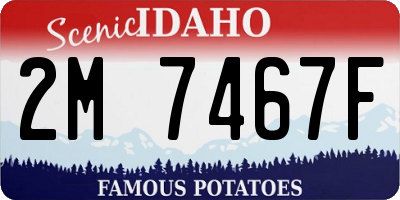 ID license plate 2M7467F