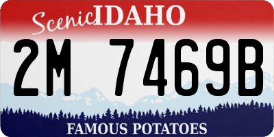 ID license plate 2M7469B
