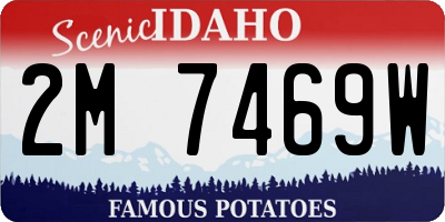 ID license plate 2M7469W