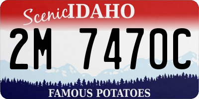 ID license plate 2M7470C