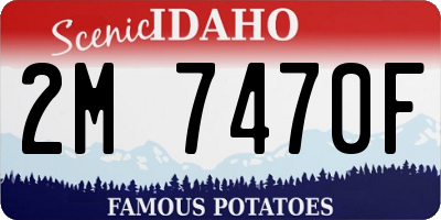 ID license plate 2M7470F