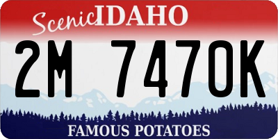 ID license plate 2M7470K