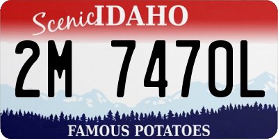 ID license plate 2M7470L
