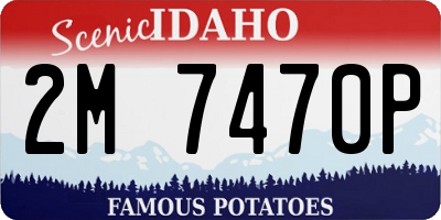 ID license plate 2M7470P