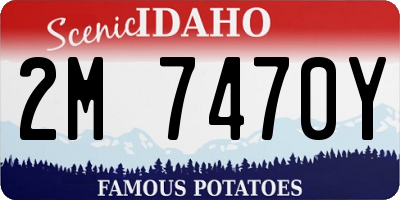 ID license plate 2M7470Y