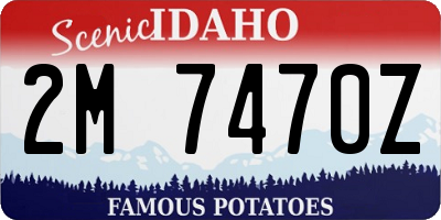 ID license plate 2M7470Z