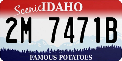ID license plate 2M7471B