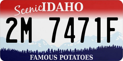 ID license plate 2M7471F