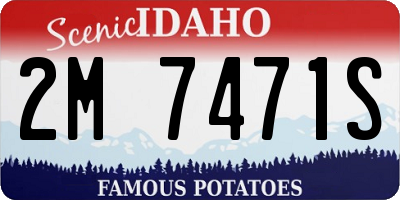 ID license plate 2M7471S
