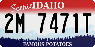 ID license plate 2M7471T