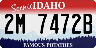 ID license plate 2M7472B