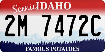 ID license plate 2M7472C