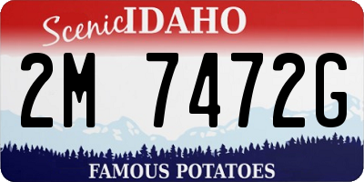 ID license plate 2M7472G