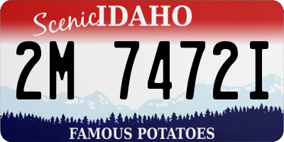 ID license plate 2M7472I