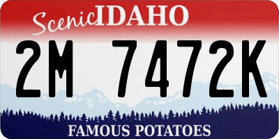 ID license plate 2M7472K