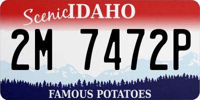 ID license plate 2M7472P