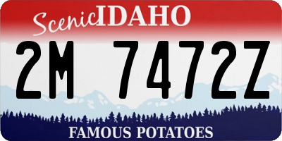 ID license plate 2M7472Z