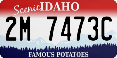 ID license plate 2M7473C