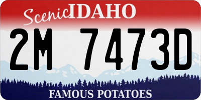 ID license plate 2M7473D