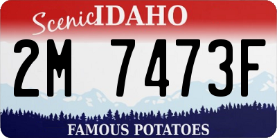 ID license plate 2M7473F