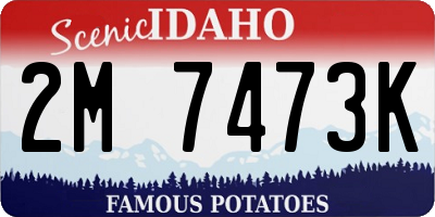 ID license plate 2M7473K