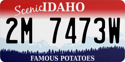 ID license plate 2M7473W