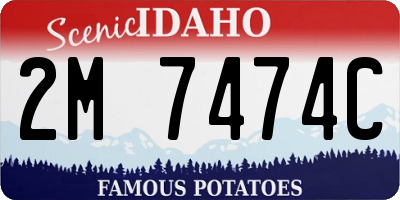 ID license plate 2M7474C