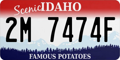 ID license plate 2M7474F