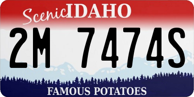 ID license plate 2M7474S