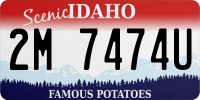 ID license plate 2M7474U