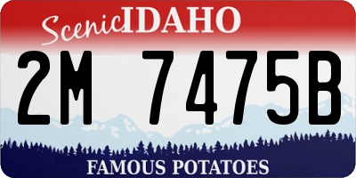 ID license plate 2M7475B