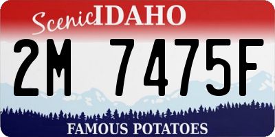 ID license plate 2M7475F
