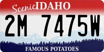 ID license plate 2M7475W