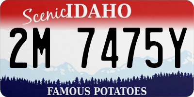ID license plate 2M7475Y
