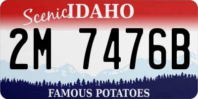 ID license plate 2M7476B
