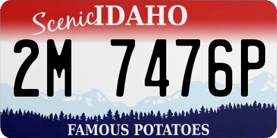 ID license plate 2M7476P