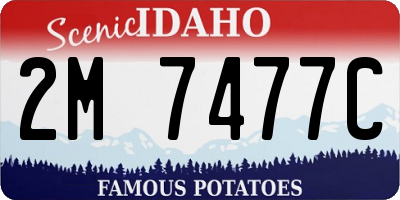 ID license plate 2M7477C