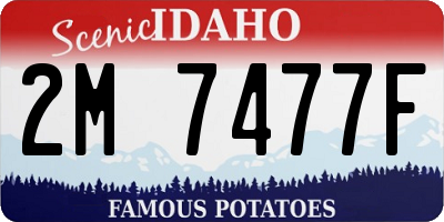 ID license plate 2M7477F